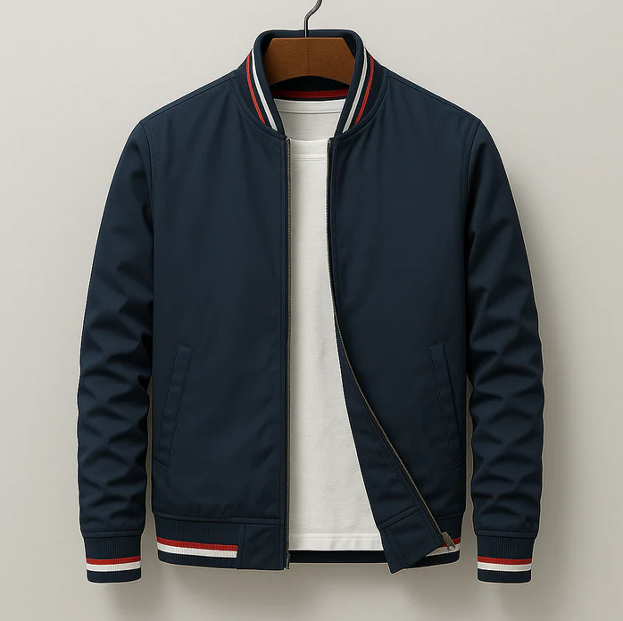 Elegante bomber a righe